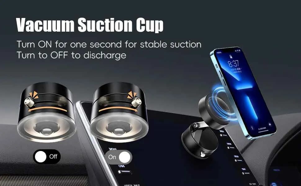 Magnetic Phone Holder Foldable & Adjustable 360° Magnetic Mount for Car, Bathroom, Kitchen, Gym