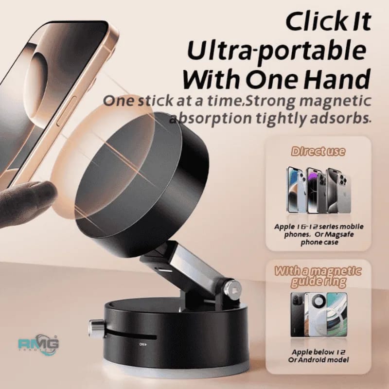 Magnetic Phone Holder Foldable & Adjustable 360° Magnetic Mount for Car, Bathroom, Kitchen, Gym