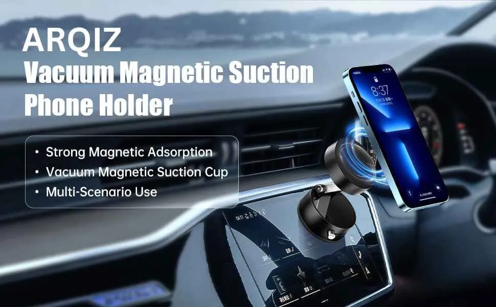 Magnetic Phone Holder Foldable & Adjustable 360° Magnetic Mount for Car, Bathroom, Kitchen, Gym