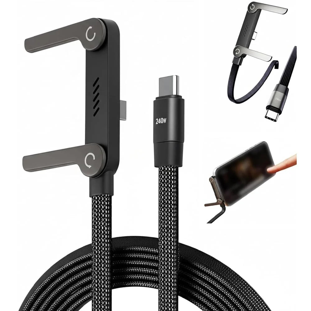 240W 2-in-1 Data Cable With Stand
